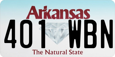 AR license plate 401WBN