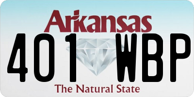 AR license plate 401WBP