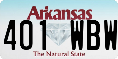 AR license plate 401WBW