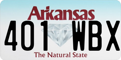 AR license plate 401WBX