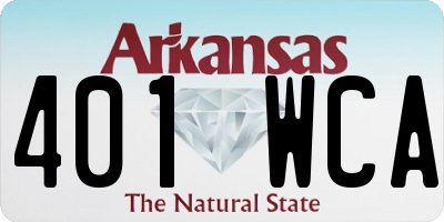 AR license plate 401WCA