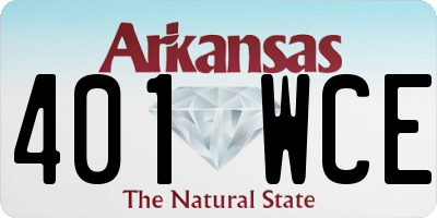 AR license plate 401WCE