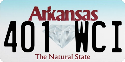 AR license plate 401WCI