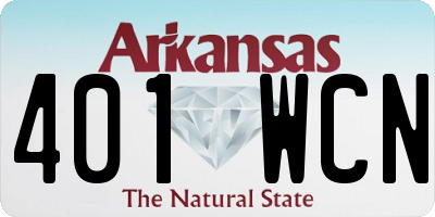 AR license plate 401WCN