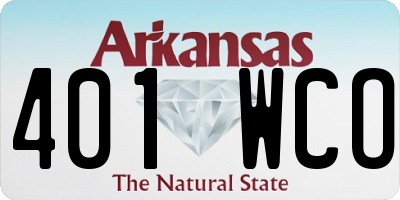 AR license plate 401WCO