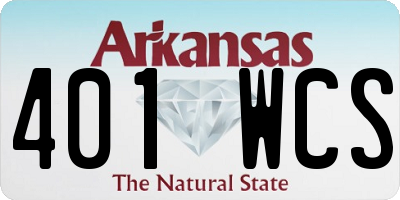 AR license plate 401WCS