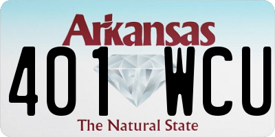 AR license plate 401WCU