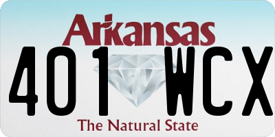 AR license plate 401WCX