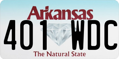 AR license plate 401WDC