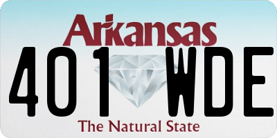AR license plate 401WDE