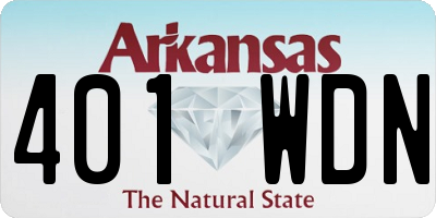 AR license plate 401WDN