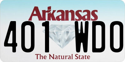 AR license plate 401WDO