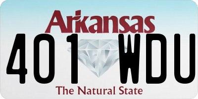 AR license plate 401WDU