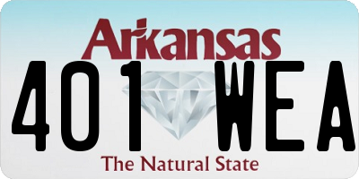 AR license plate 401WEA