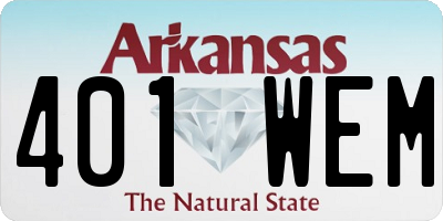 AR license plate 401WEM