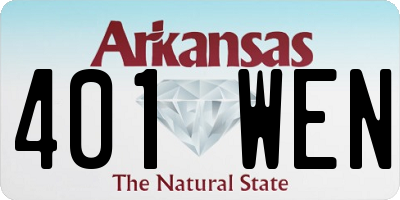 AR license plate 401WEN