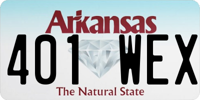 AR license plate 401WEX