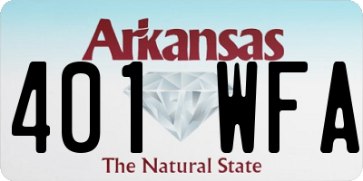 AR license plate 401WFA