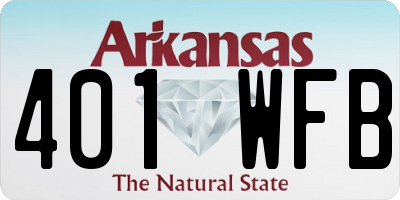 AR license plate 401WFB