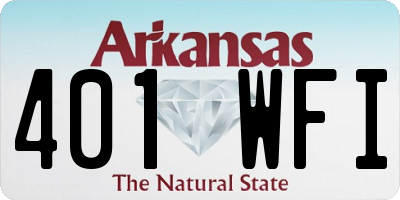 AR license plate 401WFI