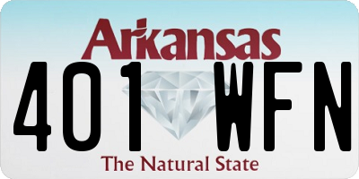 AR license plate 401WFN