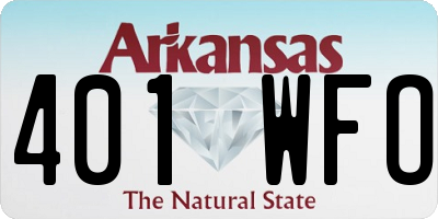 AR license plate 401WFO