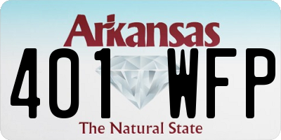 AR license plate 401WFP