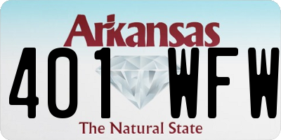 AR license plate 401WFW