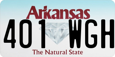 AR license plate 401WGH