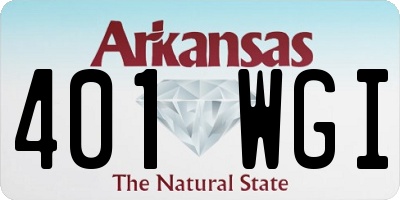 AR license plate 401WGI