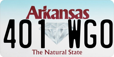 AR license plate 401WGO