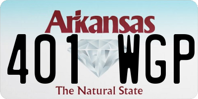 AR license plate 401WGP