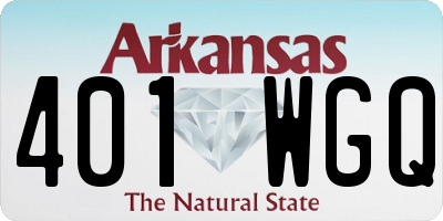 AR license plate 401WGQ