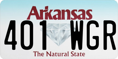 AR license plate 401WGR