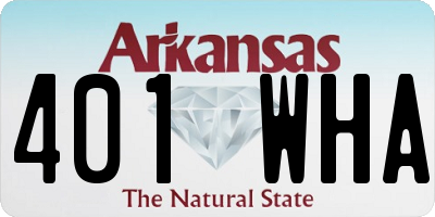 AR license plate 401WHA