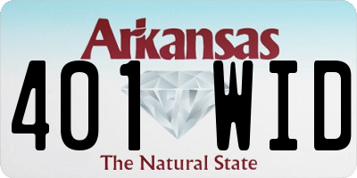 AR license plate 401WID