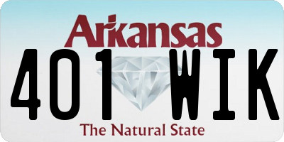 AR license plate 401WIK