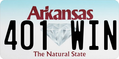 AR license plate 401WIN
