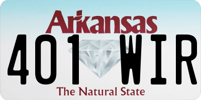 AR license plate 401WIR