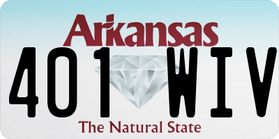 AR license plate 401WIV