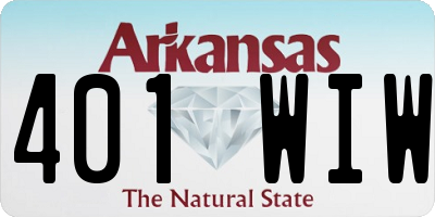 AR license plate 401WIW