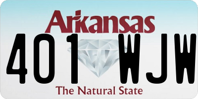 AR license plate 401WJW