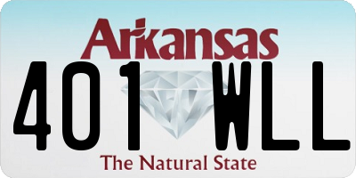 AR license plate 401WLL