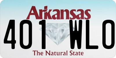 AR license plate 401WLO