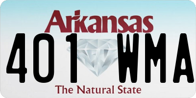 AR license plate 401WMA