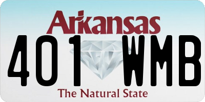 AR license plate 401WMB