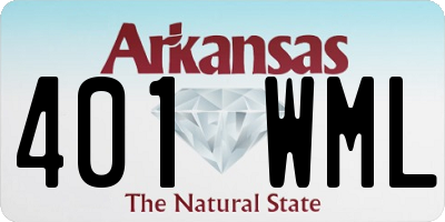AR license plate 401WML