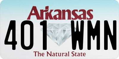 AR license plate 401WMN