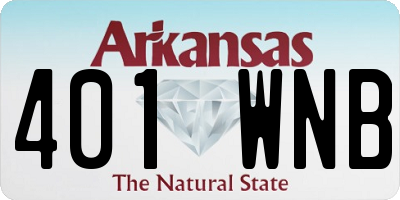 AR license plate 401WNB