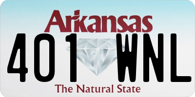 AR license plate 401WNL